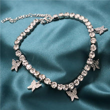 Load image into Gallery viewer, Rhinestone Butterfly Choker

