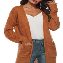 Load image into Gallery viewer, Knitted Acrylic Casual Solid Quilted Coat

