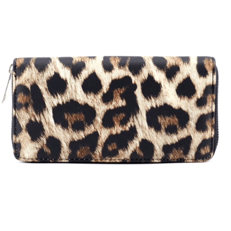Women Classic Leopard Animal Print Long Wallets