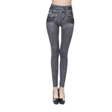 Load image into Gallery viewer, Sexy Imitation Jean Skinny Jeggings Skinny Pants
