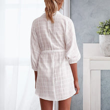 Load image into Gallery viewer, Lapel Single-Breasted Pumped Beach Dress
