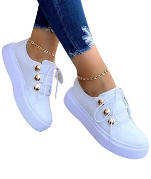 Round Toe Platform Casual Shoes