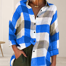 Load image into Gallery viewer, Women&#39;s Printed Long-sleeved Shirt Loose Plaid Shirt

