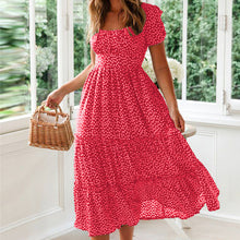 Load image into Gallery viewer, Puff Sleeve Floral Long Dress
