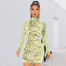 Load image into Gallery viewer, Long Sleeve High Waist Casual Dress
