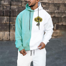 Load image into Gallery viewer, Hooded Panelled Printed Sweatshirt
