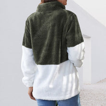 Load image into Gallery viewer, Zip Contrast Plush Jacket
