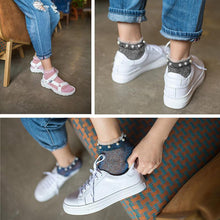Load image into Gallery viewer, Harajuku Vintage Glitter Silver Women&#39;s socks
