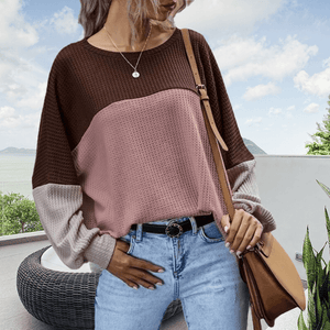 Contrast Waffle Top