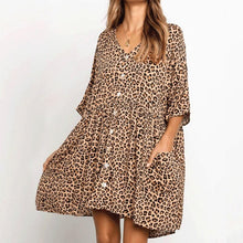 Load image into Gallery viewer, V-Neck Leopard Printed Dress
