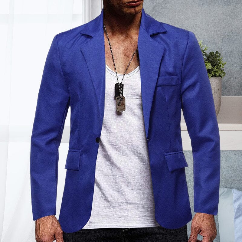 Solid Color Single Breasted One Button Suit