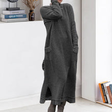 Load image into Gallery viewer, Long Crew Neck Pullover Knit Dress
