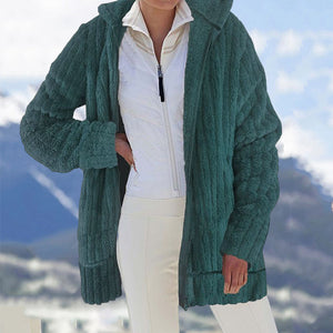 Plush Solid Zip Jacket