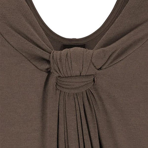 Women's Solid Color Sexy V-Neck Twist Dress
