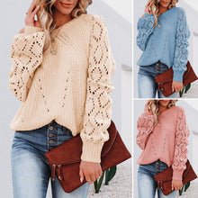 Load image into Gallery viewer, Women&#39;s Solid Color Loose Crew Neck Sweater
