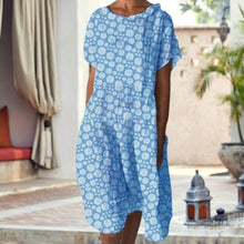 Load image into Gallery viewer, Sunflower Short Sleeve Dress
