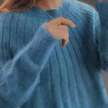 Load image into Gallery viewer, Cashmere Solid Color Fluffy Knitting Sweater
