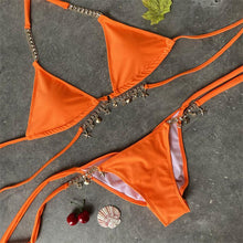Load image into Gallery viewer, Studded Shell Pattern Bikini Set
