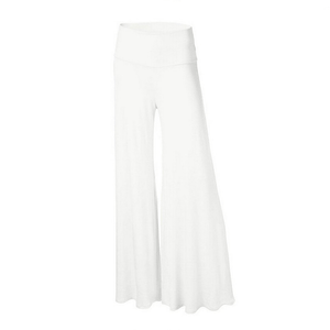 Solid Color High Waist Wide Leg Pants