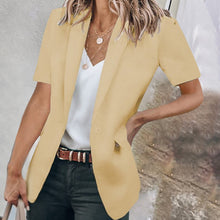 Load image into Gallery viewer, Casual Lapel Short Sleeve Plain Blazer
