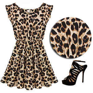 Sleeveless Leopard Dress
