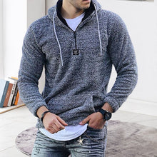 Load image into Gallery viewer, Fuzzy Sweatshirt With Stand-up Collar
