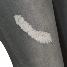 Load image into Gallery viewer, Denim High-waist Ripped Trousers
