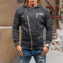 Load image into Gallery viewer, Men&#39;s Hooded Side Zip Cationic Sweatshirt
