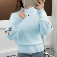 Load image into Gallery viewer, Flower Embroidery Sweater
