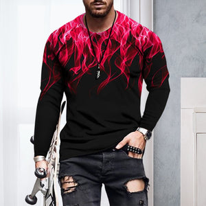 Flame Print Long Sleeve T-Shirt