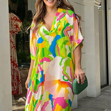 Load image into Gallery viewer, Casual dress with painted print
