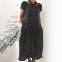Load image into Gallery viewer, Loose Solid Color Dress( Smaller than normal size,please order at least 1 size up)

