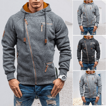 Load image into Gallery viewer, Men&#39;s Hooded Side Zip Cationic Sweatshirt
