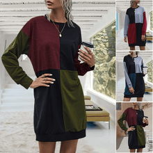 Load image into Gallery viewer, Contrast Sweater Dress
