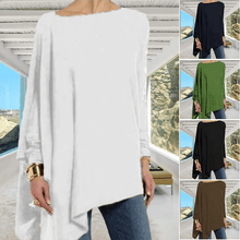 Load image into Gallery viewer, Women&#39;s Long-sleeved Solid Color Pullover T-shirt
