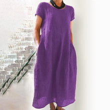 Load image into Gallery viewer, Loose Solid Color Dress( Smaller than normal size,please order at least 1 size up)
