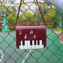 Load image into Gallery viewer, Piano Keys Music Note Shoulder Bag
