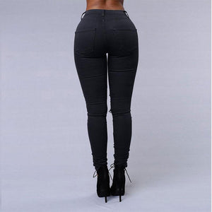 Women Sexy Jeans, White and Black