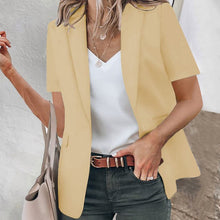 Load image into Gallery viewer, Casual Lapel Short Sleeve Plain Blazer
