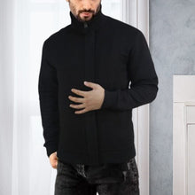 Load image into Gallery viewer, Solid Zip Stand Collar Jacket
