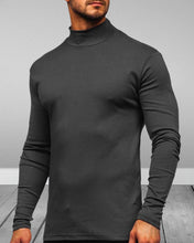 Load image into Gallery viewer, Men&#39;s Gray Cotton Turtleneck Sweaters
