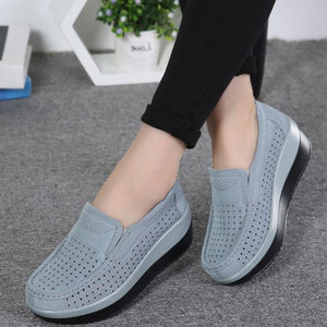 Womens Slip On Hollow Out Loafers