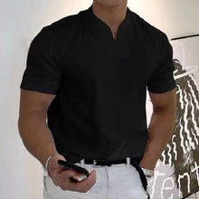 Load image into Gallery viewer, Short-sleeved V-neck Athletic T-shirt

