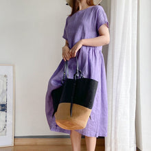 Load image into Gallery viewer, Simple Solid Color Short Sleeve Dress
