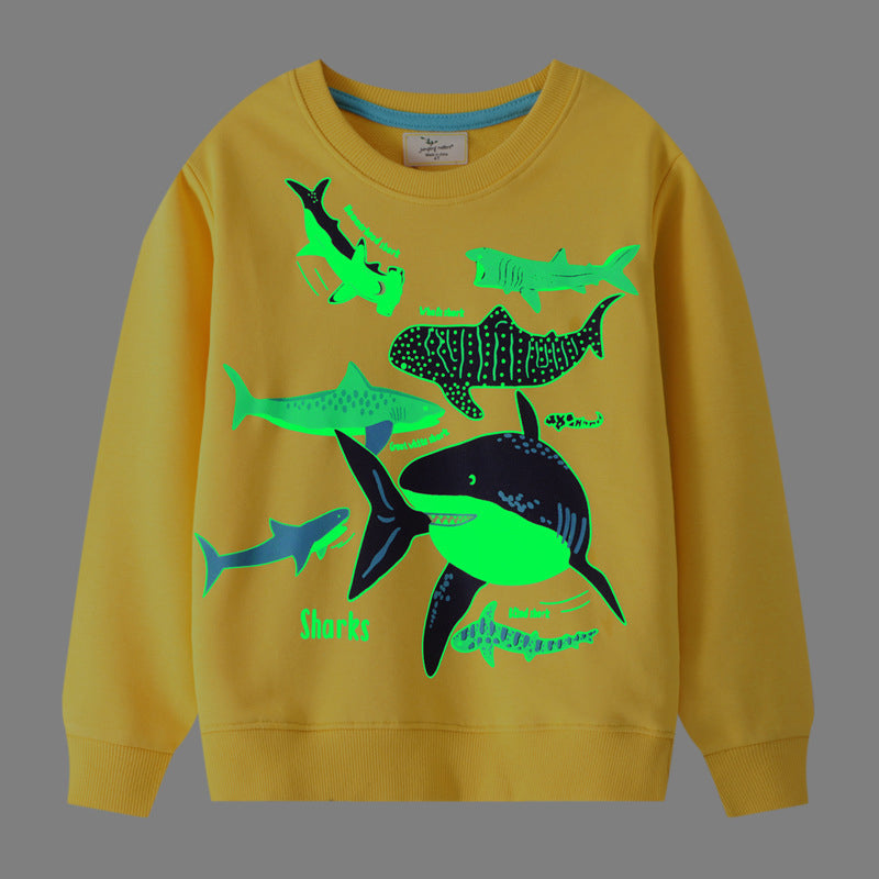 Luminous Round Neck Pullover Children's Sweatshirt