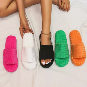 Fluffy Embossed Slippers