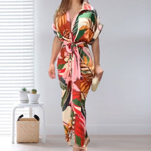 Load image into Gallery viewer, Printed Lapel Shirt Dress
