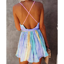Load image into Gallery viewer, Rainbow Color Cami Mini Dress

