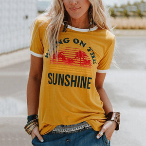 Coconut Tree Print T-shirt