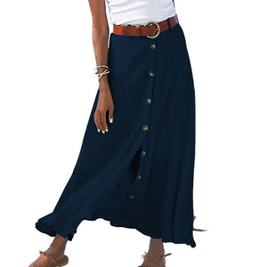 Long skirt in solid color